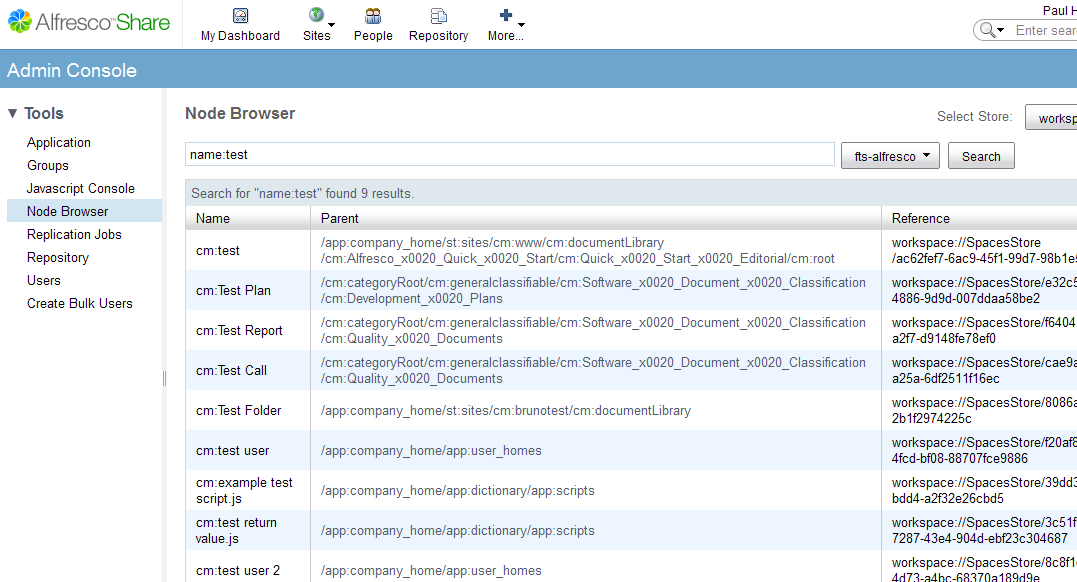 Node Browser Console