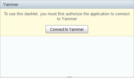 Connect to Yammer action